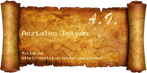 Asztalos István névjegykártya
